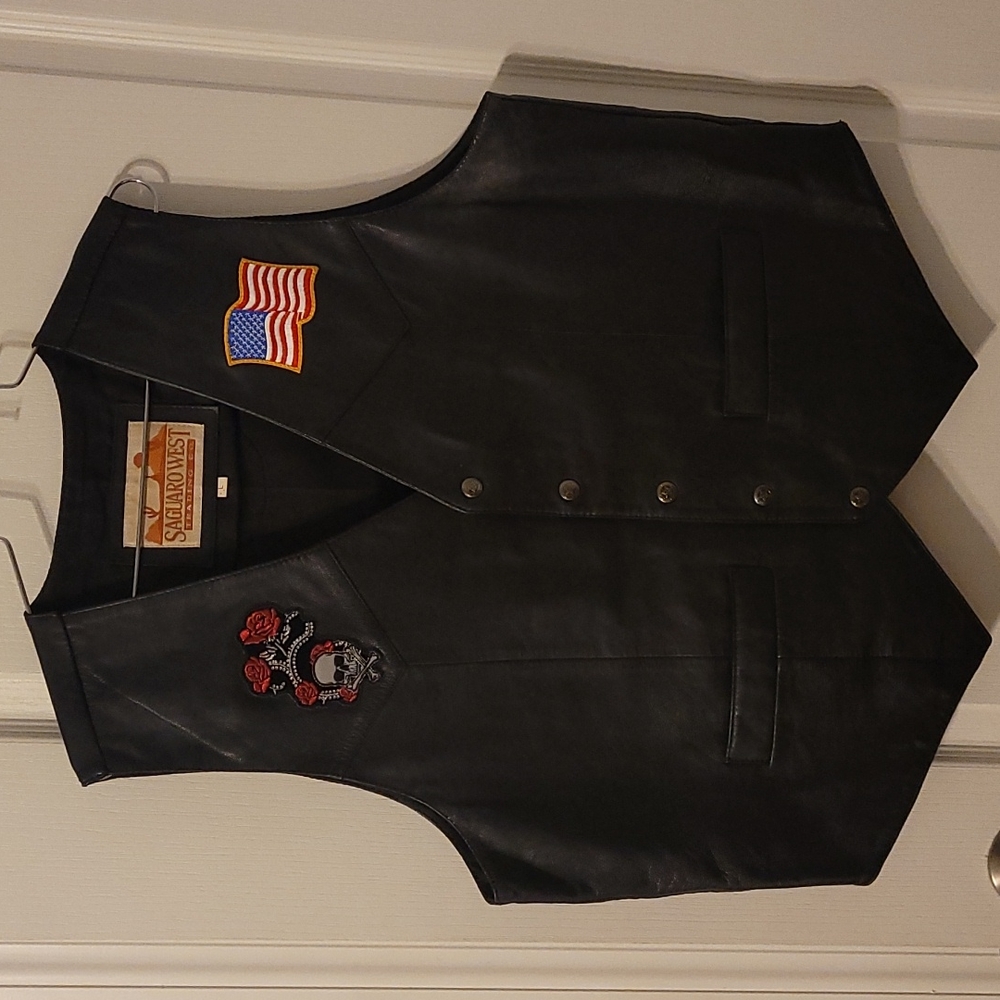 Leather Biker Vest